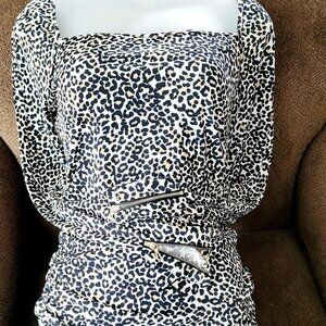 Ann Taylor Long Sleeve Animal print top - Women's Small